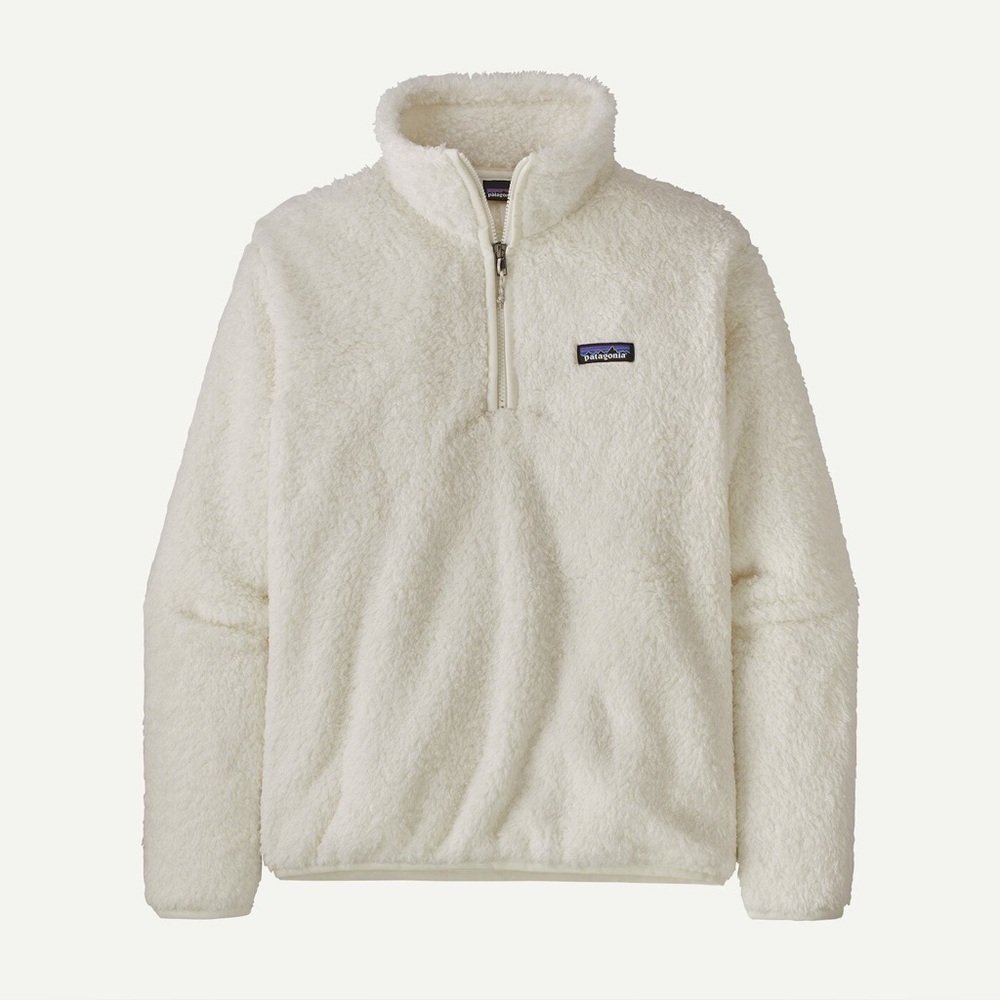 Patagonia Los Gatos 1/4 Zip Fleece Teddy Cream Birch Cozy Pullover Sweater, M - Picture 1 of 7